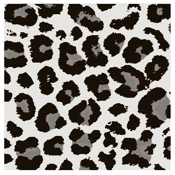 【レオパード①　012-c】ホワイト × ブラック