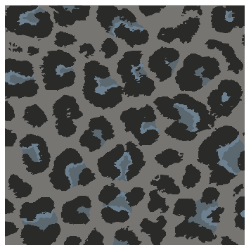 【レオパード①　012-d】ブルー × グレー