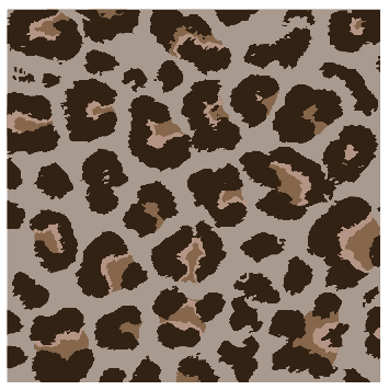 【レオパード①　012-e】グレー ジュ