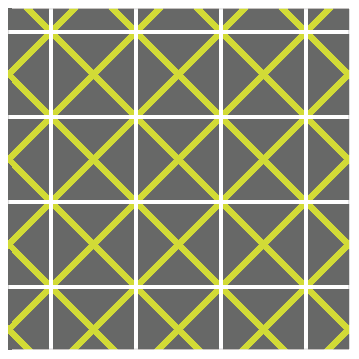 【幾何学②　028-d】黒色 × 黄色