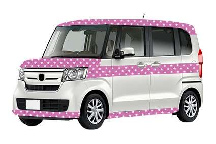 【スター　009-c】ピンク×ホワイト