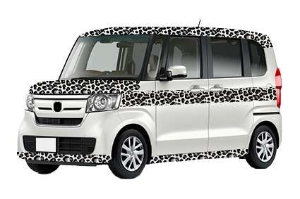 【レオパード①　012-c】ホワイト × ブラック